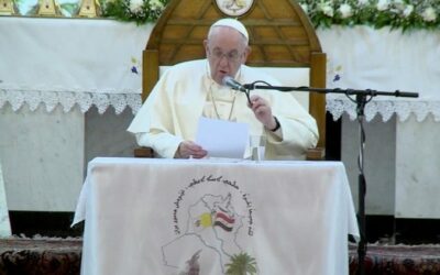 البابا فرنسيس يلتقي في كاتدرائية سيدة النجاة في بغداد الأساقفة والكهنة والرهبان والراهبات والإكليريكيّين ومعلّمي التعليم المسيحيّ