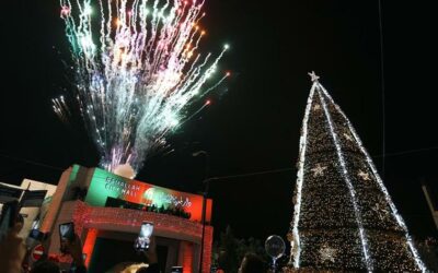 إضاءة شجرة الميلاد في رام الله
