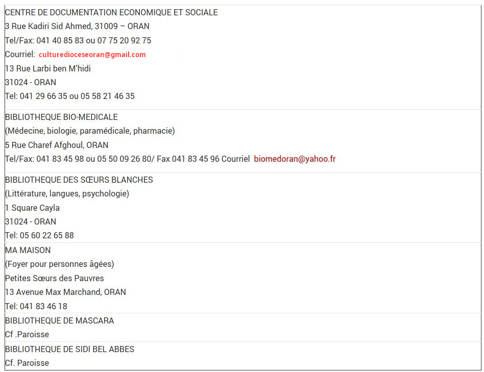 oranie-institutions-service-bis Institutions Diocésaine d'Oran