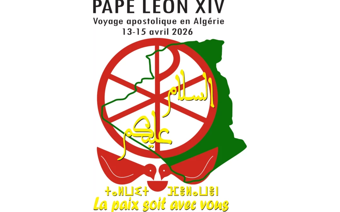 Logo et devise du voyage apostolique du pape Léon XIV en Algérie.