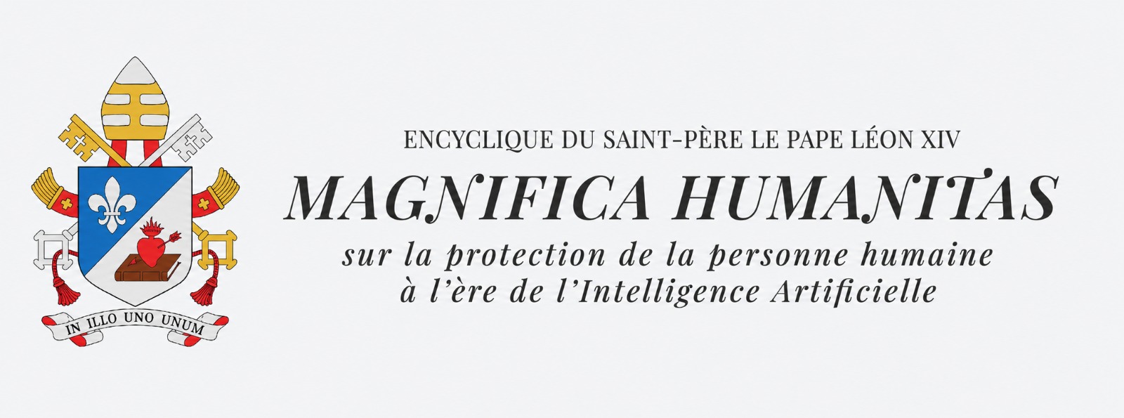 Logo de la première encyclique du pape Léon XIV sur l'intelligence artificielle, Magnifica Humanitas